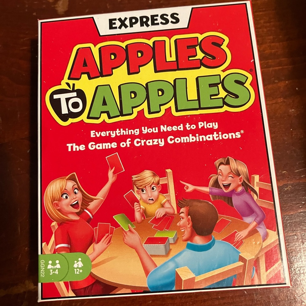 Express apples to apples card games. Set of two. Never used. One box has flaw